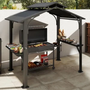Grill Gazebo with Double Galvanized Steel Roof