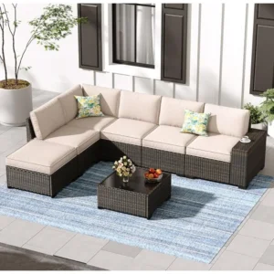 7-Piece Outdoor Wicker Patio Furniture Set