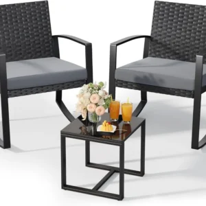 3 Pieces Outdoor Patio Furniture Set