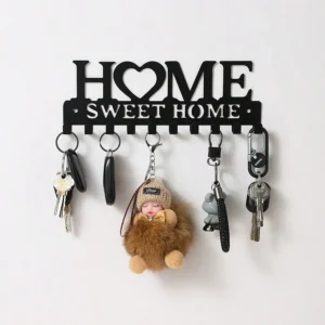 Black Key Holder Wall Mounted Storage Rack