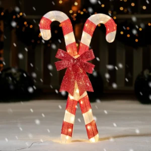 JOYFY Lighted Candy Cane Christmas Decorations