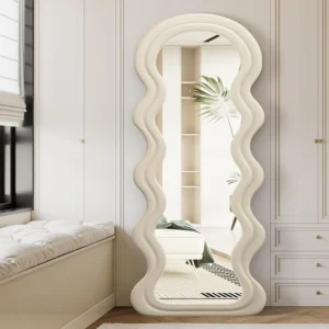 63" x 24" Irregular Wavy Full Length Floor & Wall Mirror